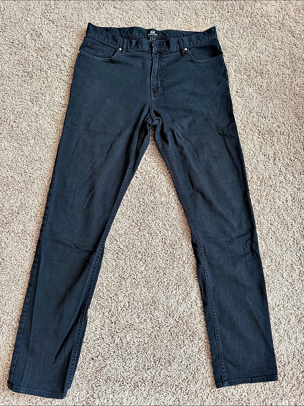H&M Slim Fit/Coupe Serrée Black Jeans Waist 31 Like New